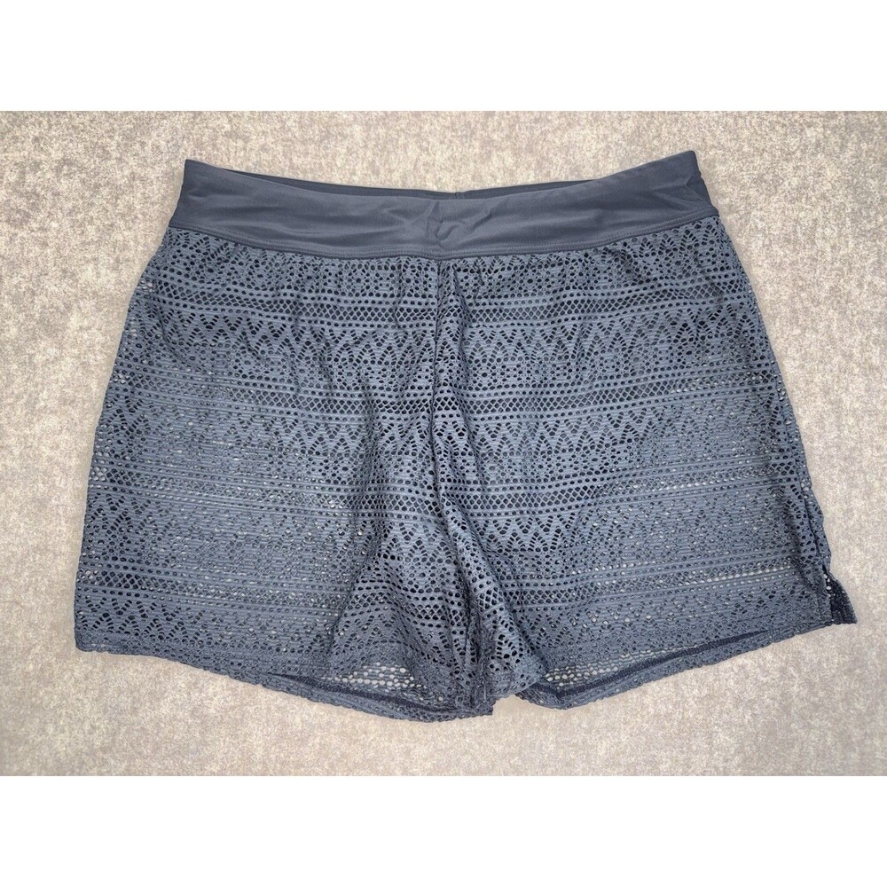 Attraco Charmo Women’s Swim Shorts Charcoal Built In Liner UPF 50 Sz LG NWT